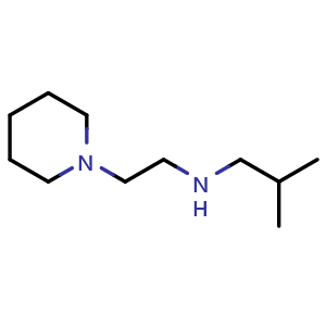 Chemical structure of (2-Methylpropyl)[2-(piperidin-1-yl)ethyl]amine , CAS 813425-65-9, AChemBlock S73982