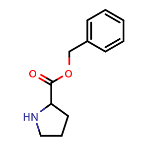 Chemical structure of benzyl pyrrolidine-2-carboxylate , CAS 80089-25-4, AChemBlock S74022