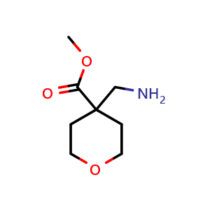 Chemical structure of methyl 4-(aminomethyl)oxane-4-carboxylate , CAS 793658-98-7, AChemBlock S74045