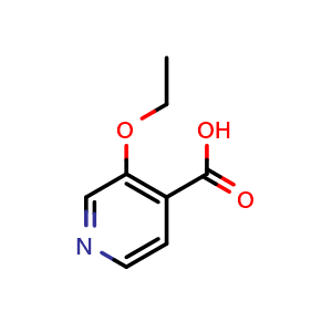 Chemical structure of 3-ethoxypyridine-4-carboxylic acid , CAS 78790-88-2, AChemBlock S74066