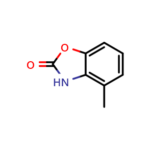 Chemical structure of 4-methyl-2,3-dihydro-1,3-benzoxazol-2-one , CAS 78258-80-7, AChemBlock S74086