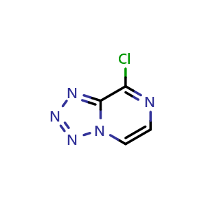 Chemical structure of 8-chloro-[1,2,3,4]tetrazolo[1,5-a]pyrazine , CAS 77888-19-8, AChemBlock S74104