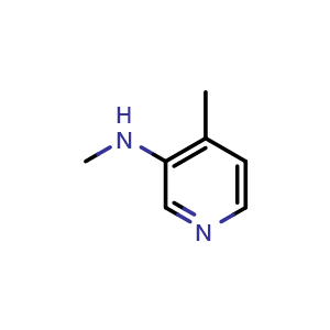 Chemical structure of N,4-dimethylpyridin-3-amine , CAS 77862-24-9, AChemBlock S74106