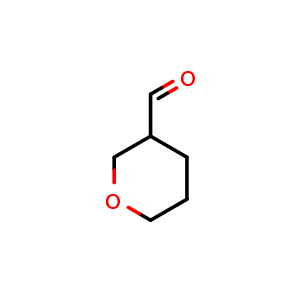 Chemical structure of oxane-3-carbaldehyde , CAS 77342-93-9, AChemBlock S74135