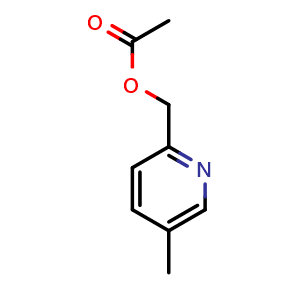 Chemical structure of (5-methylpyridin-2-yl)methyl acetate , CAS 772-71-4, AChemBlock S74142