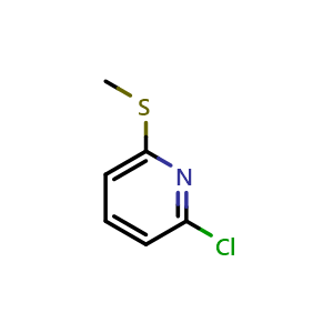 Chemical structure of 2-chloro-6-(methylsulfanyl)pyridine , CAS 77145-64-3, AChemBlock S74147