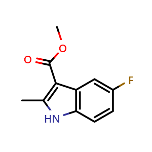 Chemical structure of methyl 5-fluoro-2-methyl-1H-indole-3-carboxylate , CAS 762288-10-8, AChemBlock S74192