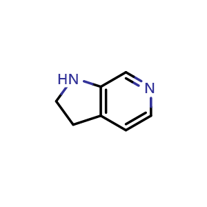 Chemical structure of 1H,2H,3H-pyrrolo[2,3-c]pyridine , CAS 760919-39-9, AChemBlock S74199