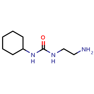 Chemical structure of 3-(2-aminoethyl)-1-cyclohexylurea , CAS 75930-39-1, AChemBlock S74204