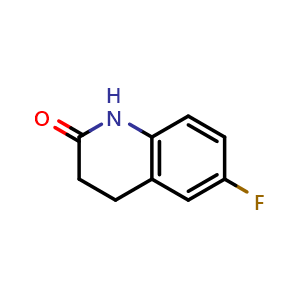 Chemical structure of 6-fluoro-1,2,3,4-tetrahydroquinolin-2-one , CAS 75893-82-2, AChemBlock S74205