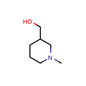Chemical structure of (1-methylpiperidin-3-yl)methanol , CAS 7583-53-1, AChemBlock S74209