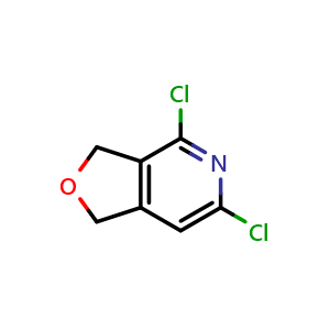 Chemical structure of 4,6-dichloro-1H,3H-furo[3,4-c]pyridine , CAS 754992-21-7, AChemBlock S74221