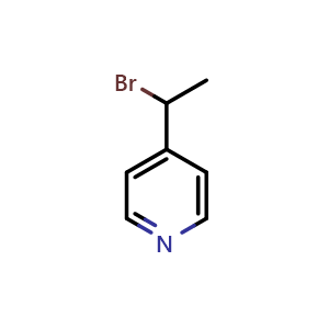 Chemical structure of 4-(1-bromoethyl)pyridine , CAS 754218-81-0, AChemBlock S74222