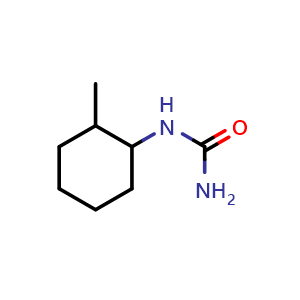Chemical structure of (2-methylcyclohexyl)urea , CAS 750608-48-1, AChemBlock S74239