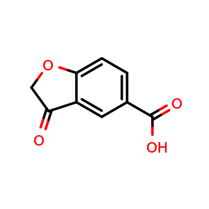 Chemical structure of 3-oxobenzofuran-5-carboxylic acid , CAS 74815-32-0, AChemBlock S74251