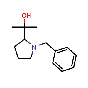 Chemical structure of 2-(1-benzylpyrrolidin-2-yl)propan-2-ol , CAS 74798-59-7, AChemBlock S74254