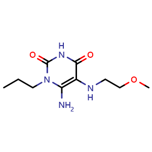 6-amino-5-[(2-methoxyethyl)amino]-1-propyl-1,2,3,4-tetrahydropyrimidine-2,4-dione