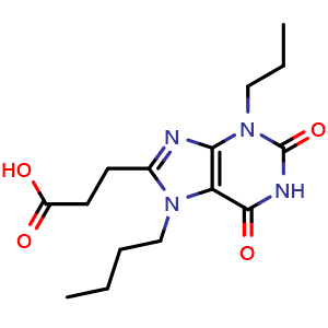 3-(7-butyl-2,6-dioxo-3-propyl-2,3,6,7-tetrahydro-1H-purin-8-yl)propanoic acid