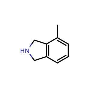 Chemical structure of 4-methyl-2,3-dihydro-1H-isoindole , CAS 739365-30-1, AChemBlock S74287