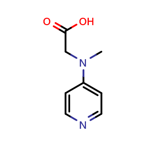 Chemical structure of 2-[methyl(pyridin-4-yl)amino]acetic acid , CAS 736913-58-9, AChemBlock S74298
