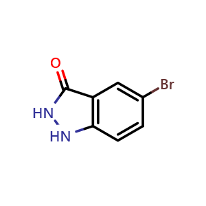 Chemical structure of 5-bromo-1,2-dihydroindazol-3-one , CAS 7364-27-4, AChemBlock S74300