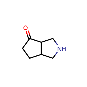 Chemical structure of octahydrocyclopenta[c]pyrrol-4-one , CAS 732956-04-6, AChemBlock S74319
