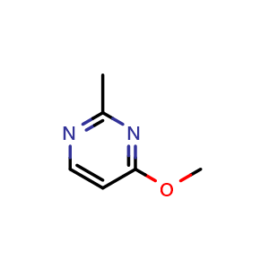 Chemical structure of 4-methoxy-2-methylpyrimidine , CAS 7314-65-0, AChemBlock S74325
