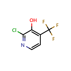 Chemical structure of 2-chloro-4-(trifluoromethyl)pyridin-3-ol , CAS 731002-59-8, AChemBlock S74330