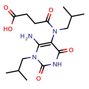 3-{[6-amino-1-(2-methylpropyl)-2,4-dioxo-1,2,3,4-tetrahydropyrimidin-5-yl](2-methylpropyl)carbamoyl}propanoic acid
