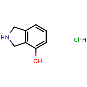 Chemical structure of 2,3-dihydro-1H-isoindol-4-ol hydrochloride , CAS 72695-20-6, AChemBlock S74361