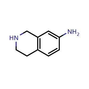 Chemical structure of 1,2,3,4-tetrahydroisoquinolin-7-amine , CAS 72299-68-4, AChemBlock S74382