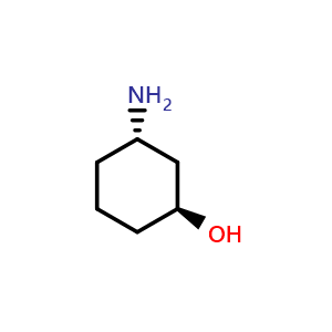 Chemical structure of (1S,3S)-3-aminocyclohexanol , CAS 721884-81-7, AChemBlock S74387