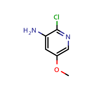 Chemical structure of 2-chloro-5-methoxypyridin-3-amine , CAS 720666-45-5, AChemBlock S74391
