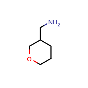 Chemical structure of oxan-3-ylmethanamine , CAS 7179-99-9, AChemBlock S74396