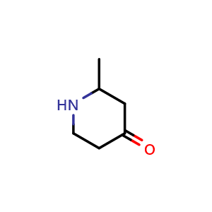 Chemical structure of 2-methylpiperidin-4-one , CAS 71322-99-1, AChemBlock S74417