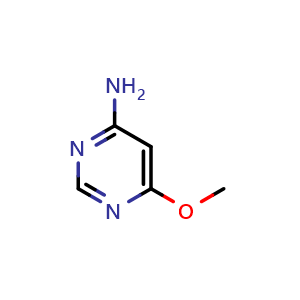 Chemical structure of 6-methoxypyrimidin-4-amine , CAS 696-45-7, AChemBlock S74479