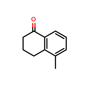 Chemical structure of 5-methyl-1,2,3,4-tetrahydronaphthalen-1-one , CAS 6939-35-1, AChemBlock S74496
