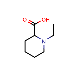 Chemical structure of 1-ethylpiperidine-2-carboxylic acid , CAS 69081-83-0, AChemBlock S74508