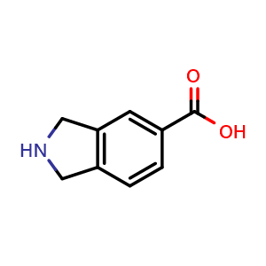 Chemical structure of 2,3-dihydro-1H-isoindole-5-carboxylic acid , CAS 685084-08-6, AChemBlock S74526