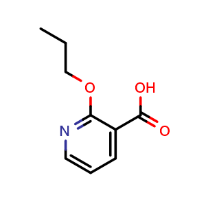 Chemical structure of 2-propoxypyridine-3-carboxylic acid , CAS 68359-09-1, AChemBlock S74536
