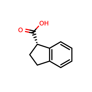Chemical structure of (1S)-indane-1-carboxylic acid , CAS 68000-22-6, AChemBlock S74551