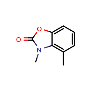 Chemical structure of 3,4-dimethyl-2,3-dihydro-1,3-benzoxazol-2-one , CAS 67932-16-5, AChemBlock S74552
