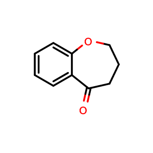 Chemical structure of 2,3,4,5-tetrahydro-1-benzoxepin-5-one , CAS 6786-30-7, AChemBlock S74554