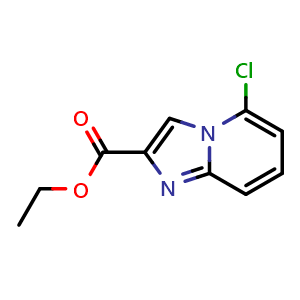 Chemical structure of ethyl 5-chloroimidazo[1,2-a]pyridine-2-carboxylate , CAS 67625-36-9, AChemBlock S74567