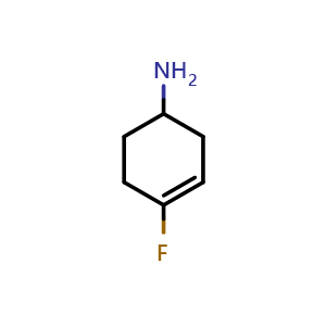 Chemical structure of 4-fluorocyclohex-3-en-1-amine , CAS 675112-72-8, AChemBlock S74572