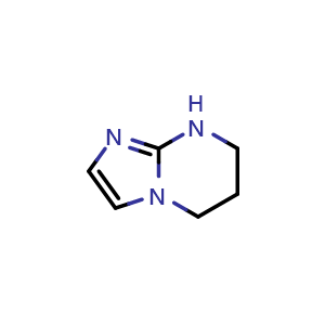 Chemical structure of 5,6,7,8-tetrahydroimidazo[1,2-a]pyrimidine , CAS 67139-22-4, AChemBlock S74588