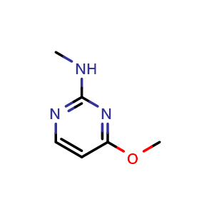 Chemical structure of 4-methoxy-N-methylpyrimidin-2-amine , CAS 66131-71-3, AChemBlock S74624