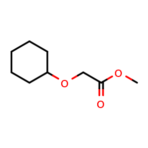 Chemical structure of methyl 2-(cyclohexyloxy)acetate , CAS 65593-73-9, AChemBlock S74644