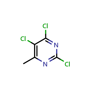 Chemical structure of 2,4,5-trichloro-6-methylpyrimidine , CAS 6554-69-4, AChemBlock S74647