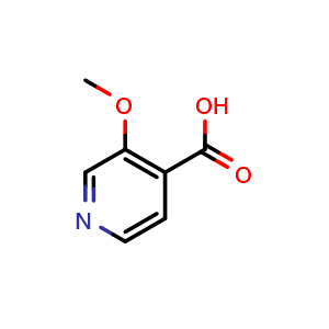 Chemical structure of 3-methoxypyridine-4-carboxylic acid , CAS 654663-32-8, AChemBlock S74650